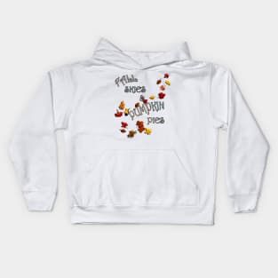 Fall Quote Fall Skies & Pumpkin Pies Cute Autumn Kids Hoodie